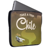 Chile Volcano Vintage Reiseplakat Laptopschutzhülle (Vorne Rechts)