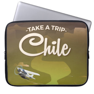 Chile Volcano Vintage Reiseplakat Laptopschutzhülle