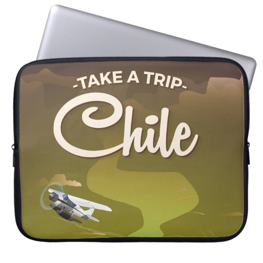 Chile Volcano Vintage Reiseplakat Laptopschutzhülle (Vorderseite)