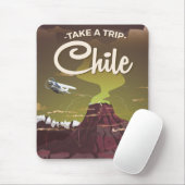 Chile Volcano Vintage Reiseplakat Mousepad (Mit Mouse)