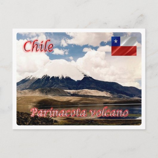 Chile - Vulkan Parinacota - Postkarte (Vorderseite)