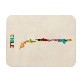 Chile Wasserfarbkarte Magnet (Horizontal)