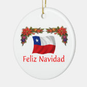 Chile-Weihnachten Keramikornament (Links)