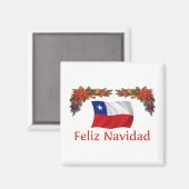 Chile Weihnachten Magnet (Vorderseite/Rückseite)