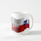 Chile-wellenartig bewegende Flagge Kaffeetasse (VorderseiteRechts)