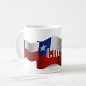 Chile-wellenartig bewegende Flagge Kaffeetasse (Vorderseite Links)