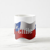 Chile-wellenartig bewegende Flagge Kaffeetasse (Mittel)