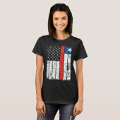 Chilean American Flag T-Shirt Pride Chile USA (Vorne ganz)