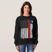 Chilean American Flag T-Shirt Pride Chile USA Sweatshirt (Vorne ganz)