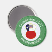 Chilean Angel Christmas Abuela Flag Personalisiert Magnet (Vorderseite/Rückseite)