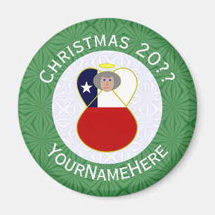 Chilean Angel Christmas Abuela Flag Personalisiert Magnet