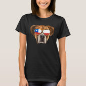 Chilean Flag Boxer Dog Chile Pocket T-Shirt (Vorderseite)