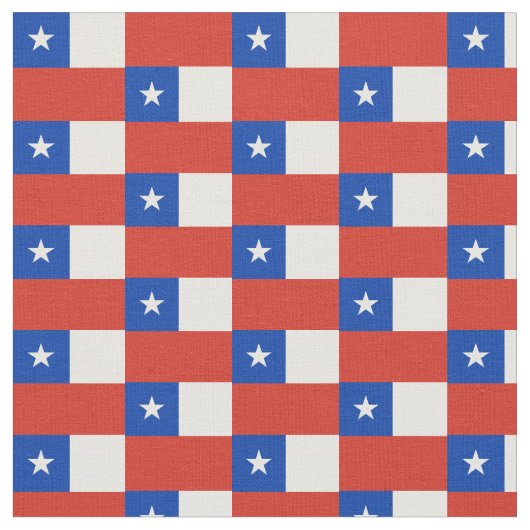 Chilean Flag & Chile Trendy Fabric /mode Stoff (Nahaufnahme)