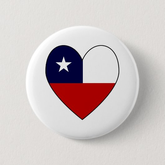 Chilean Flag Herzstück Valentine Button (Vorderseite)