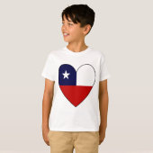 Chilean Flag Herzstück Valentine T-Shirt (Vorne ganz)