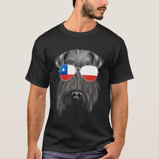 Chilean Flag Kerry Blue Terrier Dog Chile Pocket T-Shirt (Vorderseite)