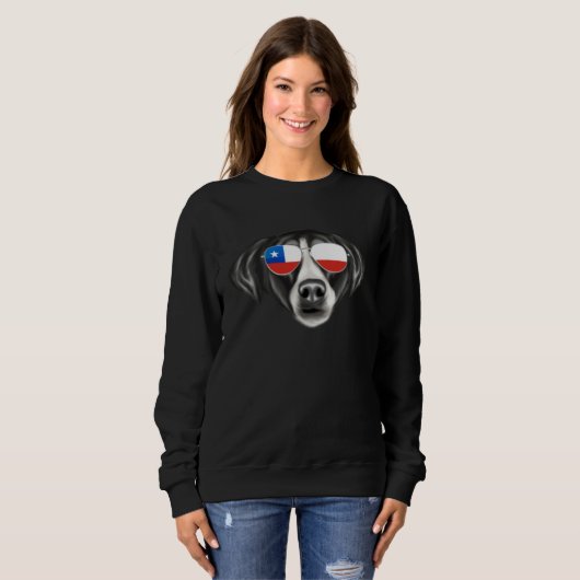 Chilean Flag Pointer Dog Chile Pocket Sweatshirt (Vorne ganz)