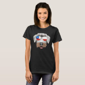 Chilean Flag Sealyham Terrier Dog Chile Pocket T-Shirt (Vorne ganz)