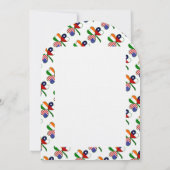 Chilean Irish USA Kleeblatt Family Wiedersehen Einladung (Rückseite)