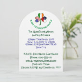 Chilean Irish USA Kleeblatt Family Wiedersehen Einladung (Stehend Vorderseite)