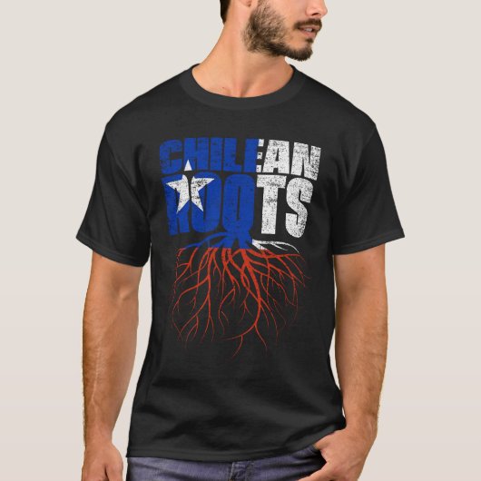 Chilean Roots Chile Heritage Flag T-Shirt (Vorderseite)