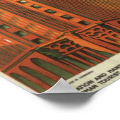 Chilehaus, Hamburg, Deutschland Vintage Travel Poster (Ecke)