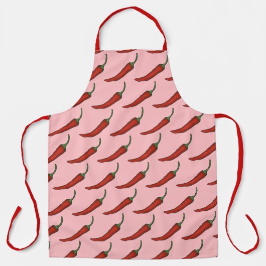 Chilen Roter Chili Spicy Hot Cayenne Pepper Veggie Schürze (Vorderseite)