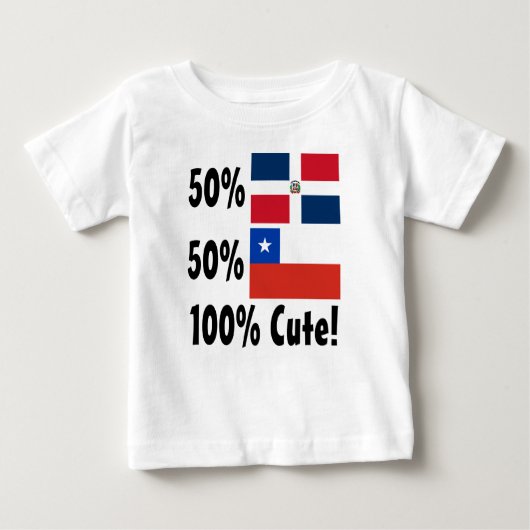 Chilene 100% 50% Dominikaner-50% niedlich Baby T-shirt (Vorderseite)