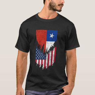 Chilenische amerikanische Flaggen rissen Torn-Chil T-Shirt