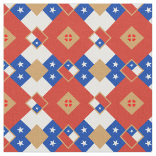 Chilenische Fahne & Chile Trendy Fabric Stoff