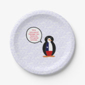 chilenische Flag Holiday Frau Penguin Gespräch Pappteller (Vorderseite)