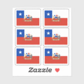 chilenische Flagge Aufkleber (Blatt)