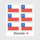 chilenische Flagge Aufkleber (Blatt)