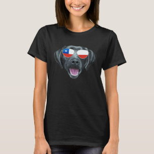 Chilenische Flagge Black Labrador Retriever Hund C T-Shirt