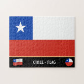 chilenische Flagge / chilenisches Land / Chile Puzzle (Horizontal)