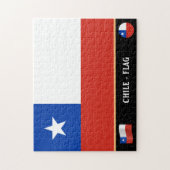 chilenische Flagge / chilenisches Land / Chile Puzzle (Vertikal)