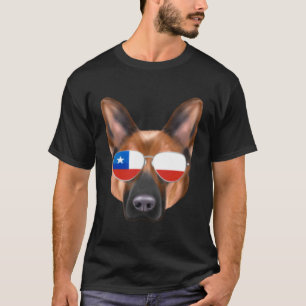 Chilenische Flagge Deutscher Schäferhund Chile Tas T-Shirt