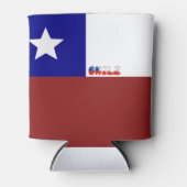 chilenische Flagge Dosenkühler (Vorderseite)
