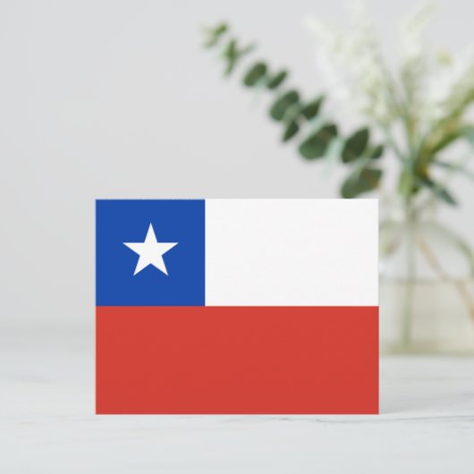 chilenische Flagge, Flagge des Chilen Postkarte (Stehend Vorderseite)