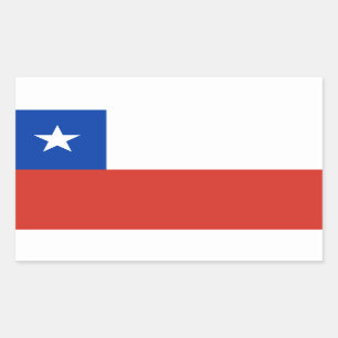chilenische Flagge, Flagge des Chilen Rechteckiger Aufkleber