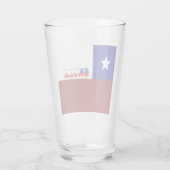 chilenische Flagge Glas (Rückseite)