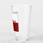 chilenische Flagge Glas (Links)