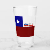 chilenische Flagge Glas (Vorderseite)