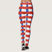 chilenische Flagge Leggings (Rückseite)