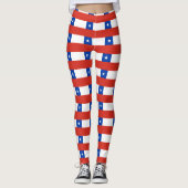 chilenische Flagge Leggings (Vorderseite)