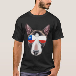 Chilenische Flagge Miniatur Bull Terrier Dog Chile T-Shirt