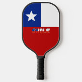 chilenische Flagge Pickleball Schläger (Rückseite)