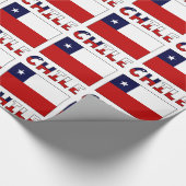 chilenische Flagge und Chile Geschenkpapier (Ecke)