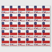 chilenische Flagge und Chile Geschenkpapier (Flach)