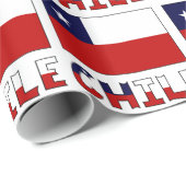 chilenische Flagge und Chile Geschenkpapier (Rolleneckpunkt)